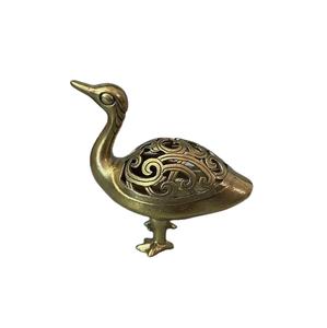 Brûleur d'encens à charbon de bois en laiton et métal en forme de canard avec logo personnalisé pour usage religieux Brûleur d'encens à parfum d'air pour bureau à domicile - Product Image 1