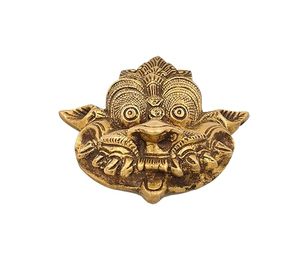 Handcrafted Brass Yali Face Wall Hanging <b>Mask</b> Sculpture Traditional Kirtimukha Evil <b>Eye</b> Protector Decorative Wall Art for Home - Product Image 4