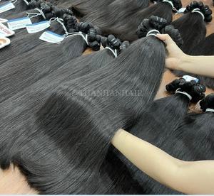 บริการดรอปชิปปิ้งรวดเร็ว ชุดผมแท้สีธรรมชาติ ผมเวียดนามแท้จากผู้ผลิต  แบบตรง แบบหยักศก แบบลอน - Product Image 3