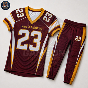 Uniforme de Fútbol Personalizado por Sublimación, Ligero, Transpirable, en Color Marrón y Dorado, de Alto Rendimiento, para Equipos, OEM ODM - Product Image 4