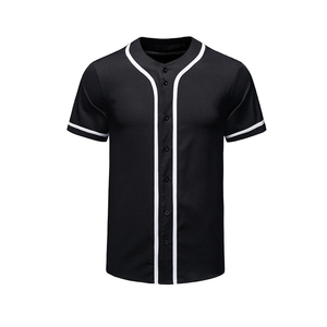 เสื้อเบสบอลแบบกำหนดเองที่ระบายอากาศได้ดี-แขนสั้น ลายเรียบ โพลีเอสเตอร์ 100% ชุดกีฬาฤดูใบไม้ร่วง สั่งทำชื่อทีมได้ ขายส่ง - Product Image 1