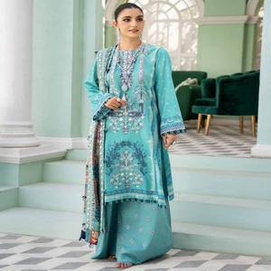 Trajes de lujo de 3 piezas para mujer, hermosos y elegantes ChikanKari Lawn tejidos con el logotipo de impresión digital CHARIZMA Back-TEHZEEB Collection - Product Image 5