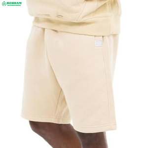 BEHRAM INTERNATIONAL Short Bermuda Homme en Coton Couleur Unie, Taille Élastique, Fermeture à Cordon, Tissu Respirant, Coupe Mi-Haute - Product Image 1