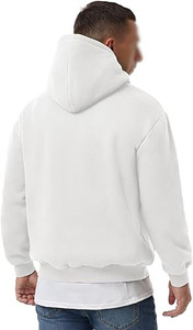 Sudaderas con Capucha Blancas para Hombre con Logotipo Personalizado – Sudadera Extra Grande de Felpa 100% Algodón con Gráfico Bordado - Product Image 4