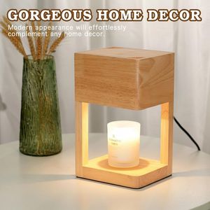 Dimmable Electric Candle Warmer Lamp with <b>Timer</b> 2 X 35 Watt Bulb Wood Base Birthday Gift - Product Image 3