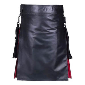 Mens Rainbow <b>Leather</b> Kilt - Product Image 2