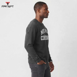 Nouveau style streetwear d'hiver, design personnalisé, unisexe, tissu polaire numérique brodé, sweat-shirts à manches longues unis, personnalisés - Product Image 6