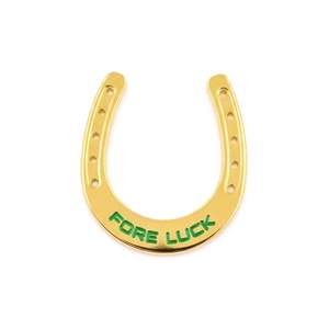 Marcador de Bola de Golf Portátil de 25mm, Impermeable, con Diseño de Herradura de la Suerte, Chapado en Oro y Esmaltado, con Logotipo Personalizado del Fabricante - Product Image 1