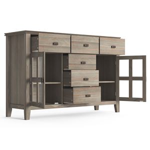 Artisan Distressed <b>Grey</b> <b>Sideboard</b> Buffet Handcrafted for Style and Durability - Product Image 5