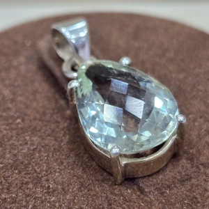 Joyería fina de plata 925, excelente calidad, corte esmeralda, amatista verde, colgante de piedras preciosas, ajuste de bisel, último diseño de moda - Product Image 3