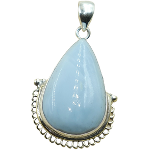 Natural Blue <b>Opal</b> Teardrop <b>Pendant</b> 925 Sterling Silver and Brass Handmade Vintage Boho Gemstone Jewelry Wholesale for Women her - Product Image 1