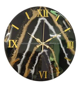 Horloge murale en bois époxy en résine de qualité supérieure Horloge murale d'art décoratif pour la maison et la décoration de la maison à bas prix - Product Image 3