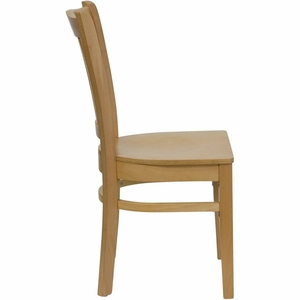 Chaise de salle à manger moderne en bois massif faite à la main, dossier à lattes verticales, minimaliste, sans accoudoirs, écologique, durable, mobilier de maison, villa - Product Image 4