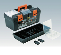 Caja de Herramientas Profesional TTB-905 de Polipropileno Resistente, Color Negro, Marca TRUSCO, Hecha en Japón