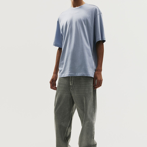 T-shirt homme en coton épais 300 g/m², coupe ample à épaules tombantes, designs personnalisés, OEM, surdimensionné, vente en gros, best-sellers - Product Image 1
