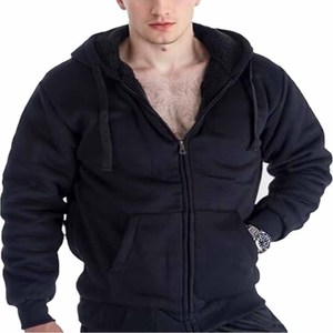 Sweat-shirts à capuche pour hommes, prix de gros abordable, logo personnalisé, en polaire, style streetwear décontracté uni, style premium - Product Image 3
