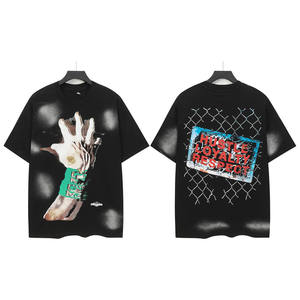 เสื้อยืดผู้ชายทรงสลิมฟิต ผ้าถักเนื้อคอตตอน แห้งเร็ว สวมใส่สบาย สำหรับฤดูร้อน ผ้าฝ้าย 100% - Product Image 1