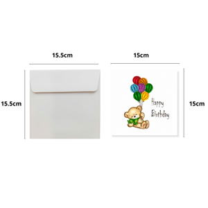 Wholesale Quilling <b>Paper</b> Card Teddy Quilled Balloons Design Theme Custom <b>Handmade</b> Birthday Bear Luxury 3D Birthday Card - Product Image 2