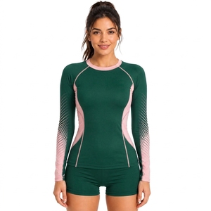 Haut de protection respirant pour femme, style décontracté uni, de haute qualité, en polyester à séchage rapide pour adultes - Product Image 1