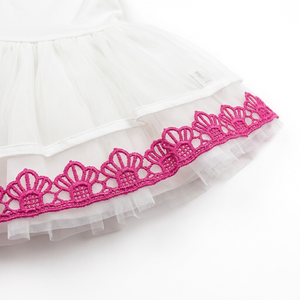 Encaje Guipur Geométrico Rosa Intenso de 15mm, Ecológico y Personalizable, Rollo de 20 Metros para Lazos para el Cabello, Diademas, Bolsos y Manualidades para Bebés - Product Image 2