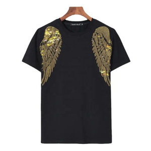 เสื้อผู้ชายประดับเพชรจากปากีสถาน เสื้อยืดผู้ชายคุณภาพสูง ออกแบบเองได้ เสื้อยืดประดับเพชรสำหรับผู้ชาย สไตล์ไฮสตรีท ไซส์พลัส - Product Image 1