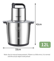 Hachoir à viande 2000 w, 5kg, ail allemagne 6l 800 10l fufu yam