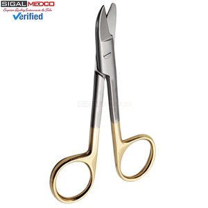 กรรไกรตัดขอบครอบฟัน 4.25 นิ้ว โค้ง ทำจากสแตนเลสสตีล ความแม่นยำสูง ใช้งานด้วยมือ ได้รับการรับรองมาตรฐาน CE ด้ามจับชุบทอง - Product Image 6