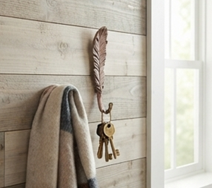 Vintage Feather Wall <b>Hook</b> Metal Decorative Single <b>Hook</b> For Clothing Storage Organization Elegant Home Decor - Product Image 5