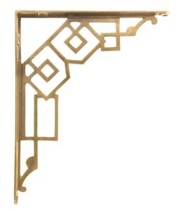 Decorative Solid Brass <b>Shelf</b> Bracket with Artistic Floral Design for Premium Wooden <b>Floating</b> <b>Shelf</b> Installation - Product Image 5