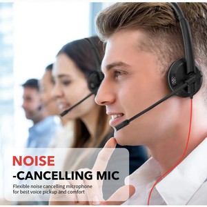 Auriculares con cable NUBWO HW03 para oficina, con micrófono para PC, portátil, centro de llamadas – Controlador de audio USB/3.5mm/Tipo-C - Product Image 6