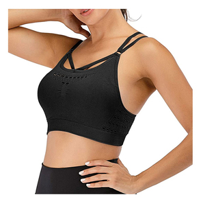 Women Sports <b>Bra</b> Fitness Front Design Adjustable Straps Yoga Wear Breathable Wireless Support High <b>Stretch</b> Top - Product Image 5