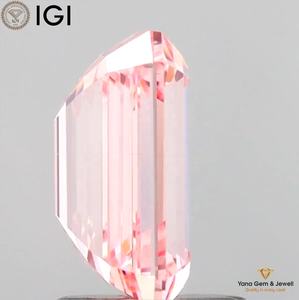 เพชร CVD ทรงมรกต สีชมพูสดใส ระดับความสะอาด VVS2 น้ำหนัก 1.50 กะรัต ผลิตในห้องปฏิบัติการ พร้อมใบรับรอง IGI สำหรับเครื่องประดับสั่งทำ - Product Image 4