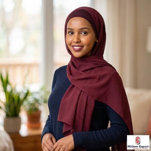 Chiffon Hijab Scarf Soft <b>Silk</b> Feel <b>Head</b> <b>Wrap</b> Shawl Custom Fabric OEM ODM Textile Manufacturer Export - Product Image 4