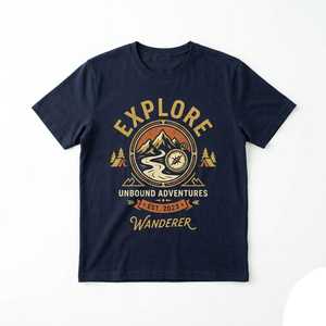 Camiseta Casual Clásica con Logo Frontal, Diseño a Cuadros, 100% Algodón Suave y Transpirable, Cuello Redondo, Manga Corta, 220g - Product Image 1