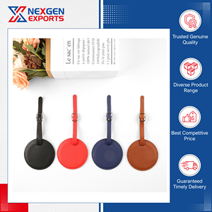 Étiquette de bagage en cuir PU de qualité supérieure, lavable et réglable, pour un usage en voyage, fabriquée avec une expérience de fabrication éprouvée - Product Image 4