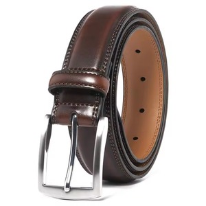 Punk Rock Round <b>Studded</b> Cowhide Leather <b>Belt</b> with Pin Buckle Braided Design for Men & Women-Formal Eco-Friendly 3.8cm Width - Product Image 2