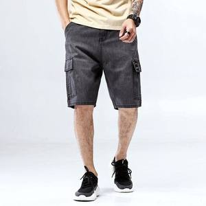 <b>Mens</b> <b>Stretch</b> Denim Shorts Dark Washed Casual Gym Outdoor Workout Wear Breathable Jean Shorts Comfortable Denim Short - Product Image 5
