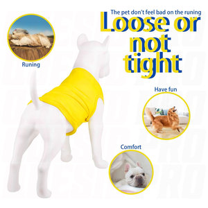 Camisetas para Perros, Suaves y Lisas, para Cachorros y Perros Pequeños, Ropa de Verano para Mascotas en Colores Sólidos: Gris, Verde, Naranja, Azul Marino - Product Image 3