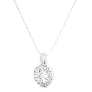 D Color Lab Made Diamond <b>Solid</b> <b>Gold</b> <b>Pendant</b> Bulk Wholesale Price Classic Halo Style Solitaire Diamond <b>Pendant</b> Necklace For Women - Product Image 4
