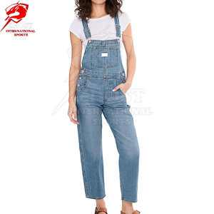 Overol de Mezclilla para Mujer, Mezcla de Algodón Premium, Diseño de Peto Ajustable, Cómodo y Relajado, Costuras Duraderas, Ropa Casual de Moda - Product Image 3