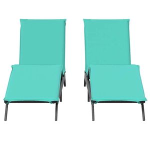 Tumbona para patio negra y azul - Product Image 5