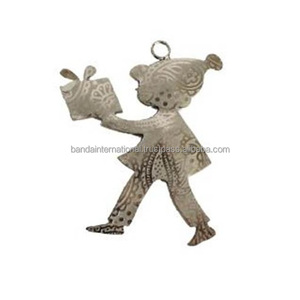 <b>Iron</b> Hanging Decorative Item With Silver Finished For Home Decoration And Other Christmas Decoration - Product Image 2