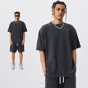 T-shirt Homme Oversize Vintage Délavé Personnalisé, T-shirt Épais Délavé à l'Acide, Écologique, Décontracté, Streetwear, Séchage Rapide - Product Image 2