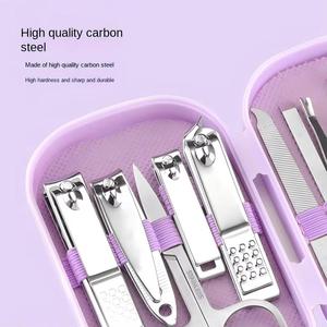 Multifunctional stainless steel <b>nail</b> clipper Stainless steel manicure pedicure kit Portable durable travel <b>set</b> - Product Image 3