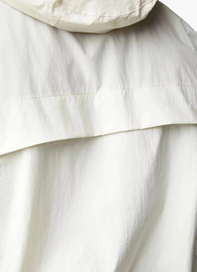 Veste Homme Coupe-Vent Imperméable Respirante à Capuche Demi-Zip Sportive Couleur Unie Légère pour l'Hiver et les Activités de Plein Air Blanche sur le Devant - Product Image 4