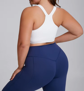 Conjunto de Yoga para Mujer, Diseño a Cuadros, Colores Personalizados, Tallas Grandes, Spandex/Nailon, Absorbe la Humedad, Ecológico, Transpirable, Secado Rápido, 2 Piezas - Product Image 4
