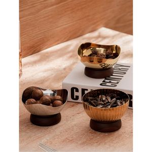 Cuenco de chocolate artesanal de metal y madera, vajilla de lujo, cuenco decorativo para servir dulces y nueces, para decoración de hoteles, restaurantes y hogares. - Product Image 1