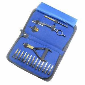Kit d'installation d'extensions capillaires, outils métalliques avec embouts dorés et aiguilles pour application de micro-liens, outils capillaires professionnels - Product Image 4
