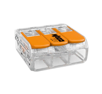 En stock, bornes de connexion Wagos, 2/3/5 pôles, 221-412/221-413/221-415, connecteur rapide électrique pour éclairage LED