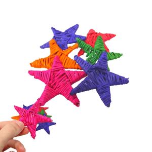 Juguete de paja de estrella de ratán tejido al por mayor, artesanías de mimbre, Bola de hierba de agua, juguete para mascotas, calabaza, tejido de agua, Bola de ratán, artesanía multicolor - Product Image 1